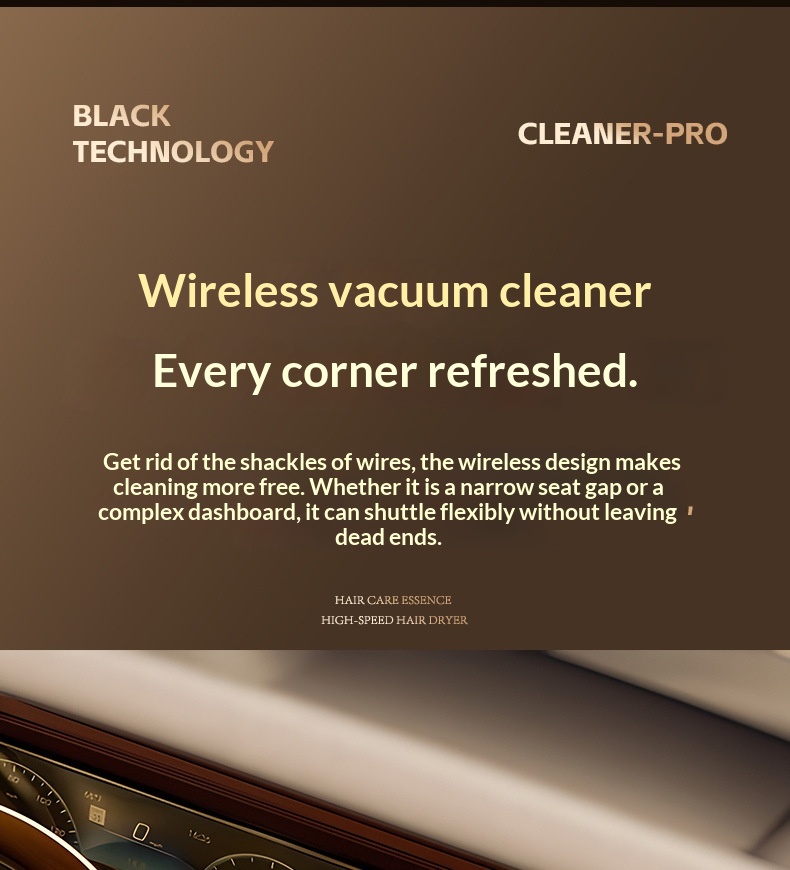 Cordless Handheld Vacuum Cleaner For Home And Car High Suction_voghion.com