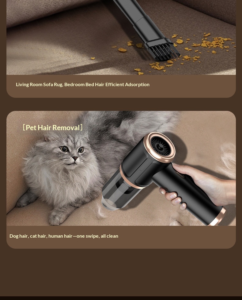Cordless Handheld Vacuum Cleaner For Home And Car High Suction_voghion.com