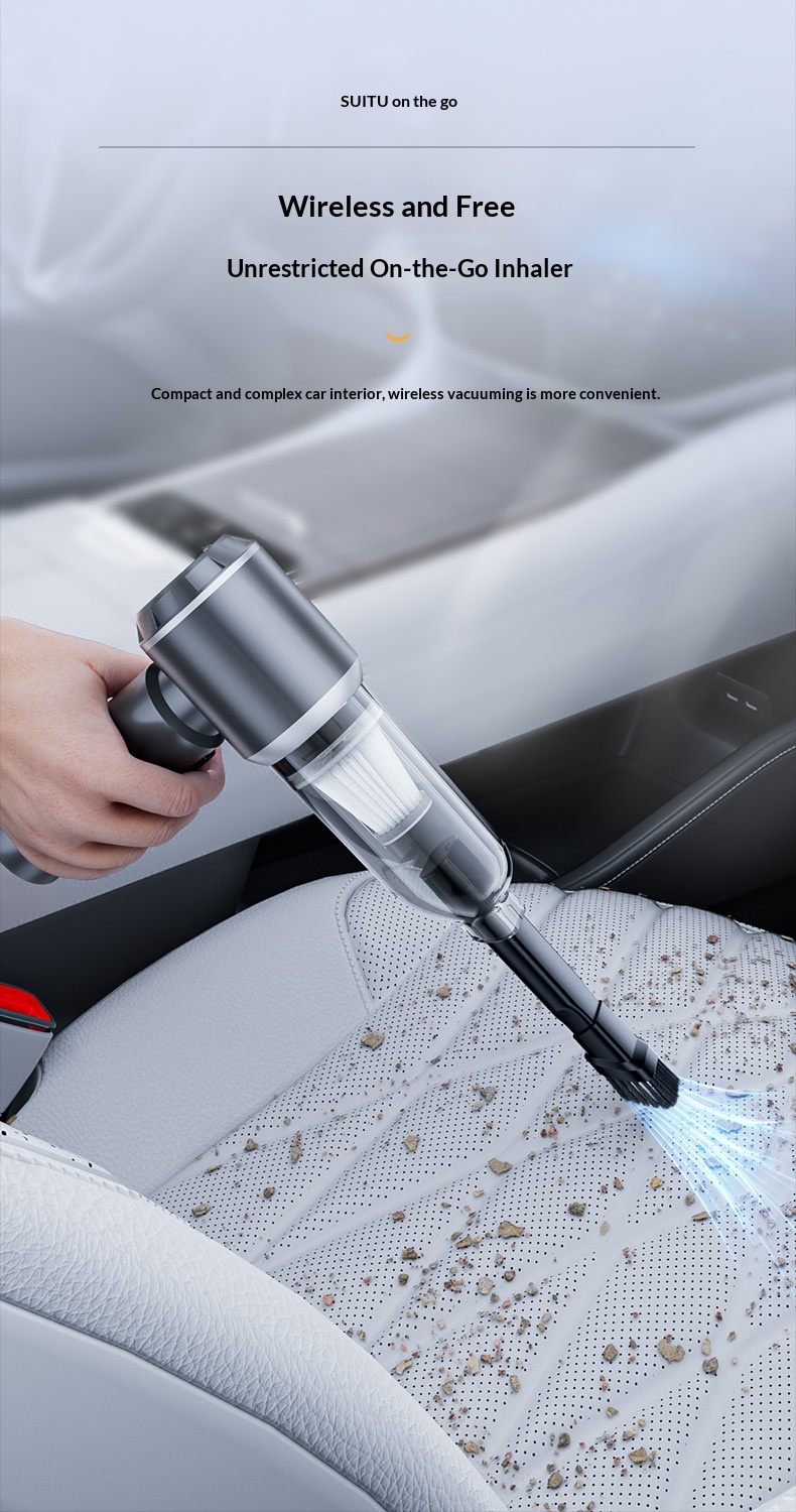 Aspirapolvere senza spazzole ad alta potenza, super potente, con tre velocità regolabili, indicatore di batteria, soffiaggio e aspirazione portatile._voghion.com