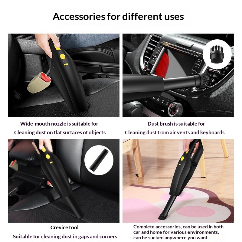 Handheld Vacuum Cleaner High Power Cordless Mini Rechargeable Cleaning For Car And Home_voghion.com