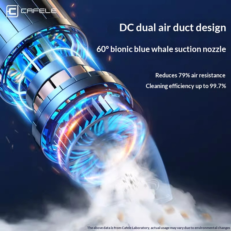 Draadloze autostofzuiger met supersterke zuigkracht en hoog vermogen, ideaal voor tweeërlei gebruik._voghion.com