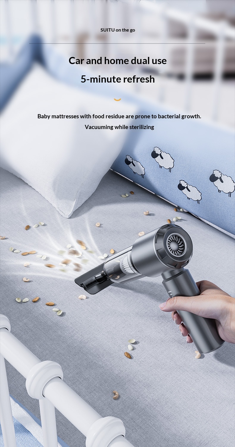 Aspirapolvere senza spazzole ad alta potenza, super potente, con tre velocità regolabili, indicatore di batteria, soffiaggio e aspirazione portatile._voghion.com