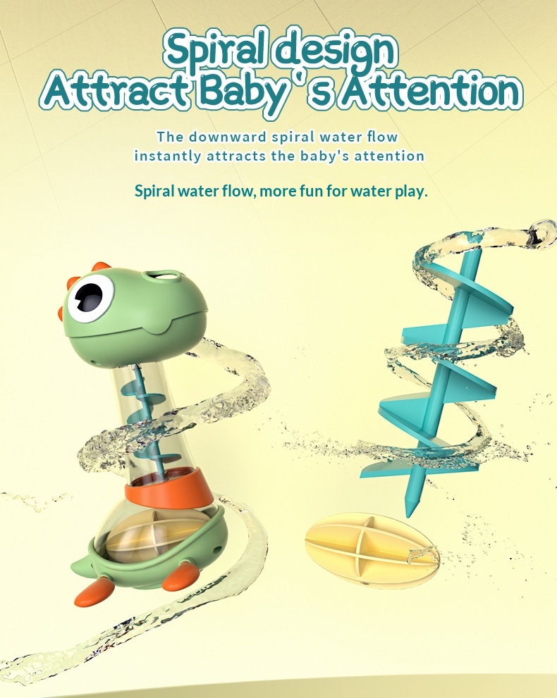 Dinosaur rotationsbadelegetøj med vandsprøjt til baby og børn_voghion.com