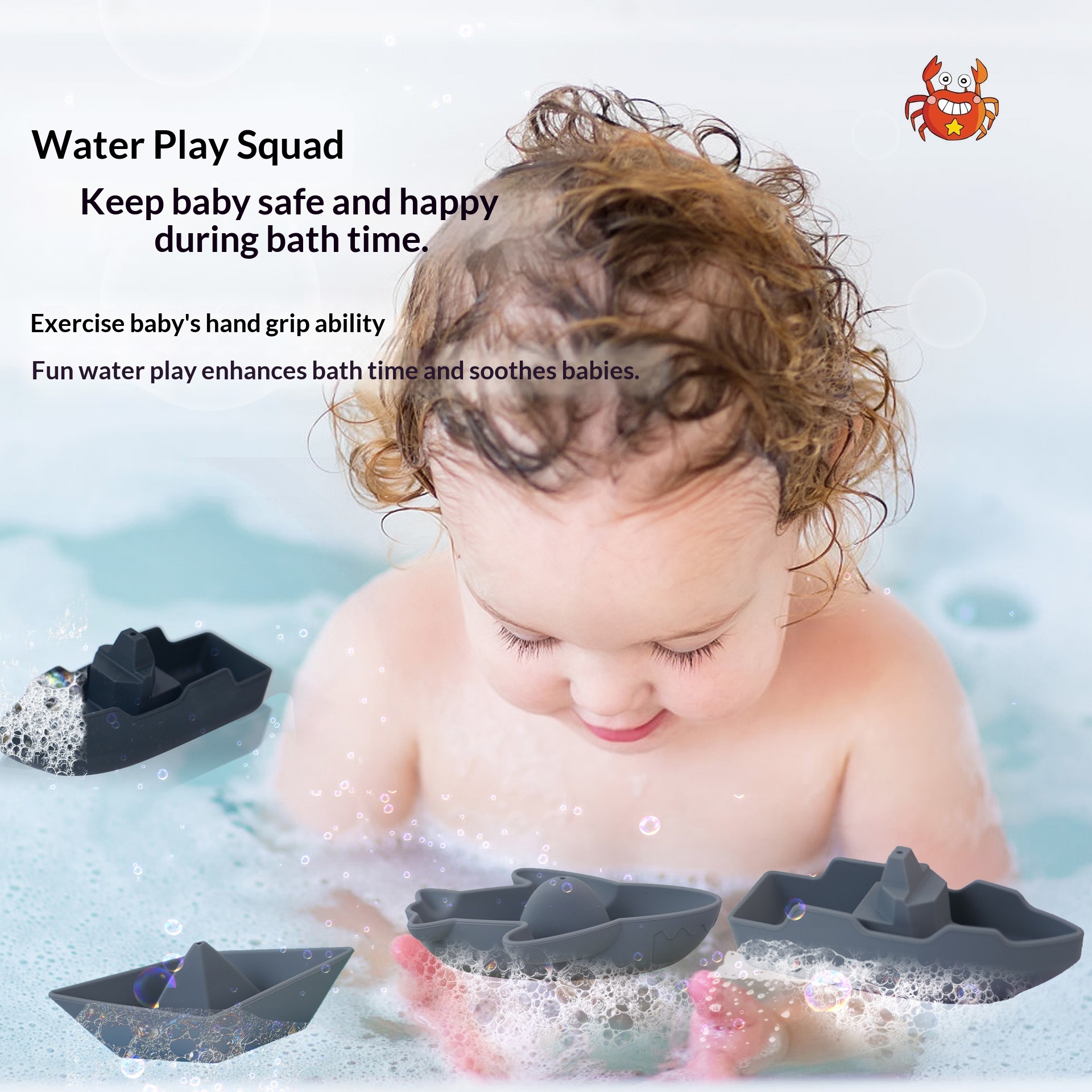 Ensemble de jouets de bain éducatifs en silicone pour enfant_voghion.com