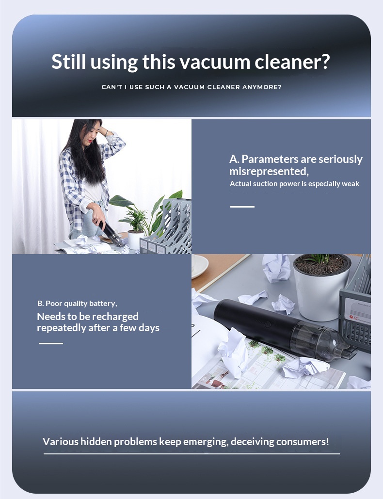 Portable Handheld Vacuum Cleaner For Car And Home High Power_voghion.com