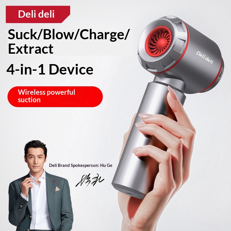 Deli 2025 New Model Interior Blowing And Vacuuming Machine, Household Wireless Super Powerful Suction Handheld Small Car_voghion.com