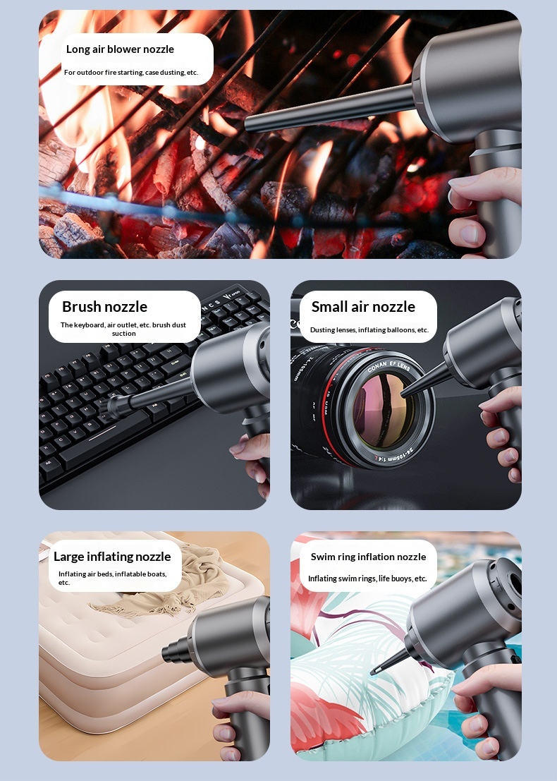 Aspirapolvere senza spazzole ad alta potenza, super potente, con tre velocità regolabili, indicatore di batteria, soffiaggio e aspirazione portatile._voghion.com