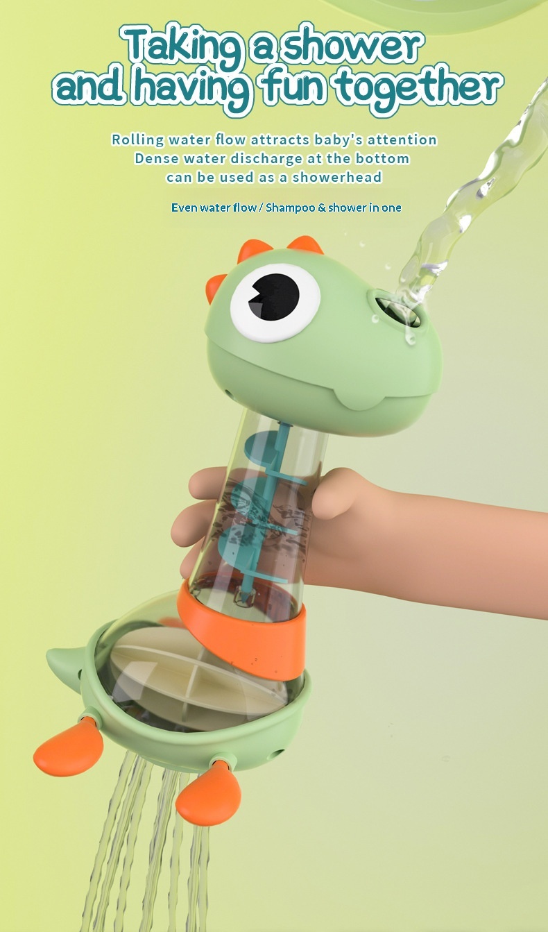 Dinosaur rotationsbadelegetøj med vandsprøjt til baby og børn_voghion.com