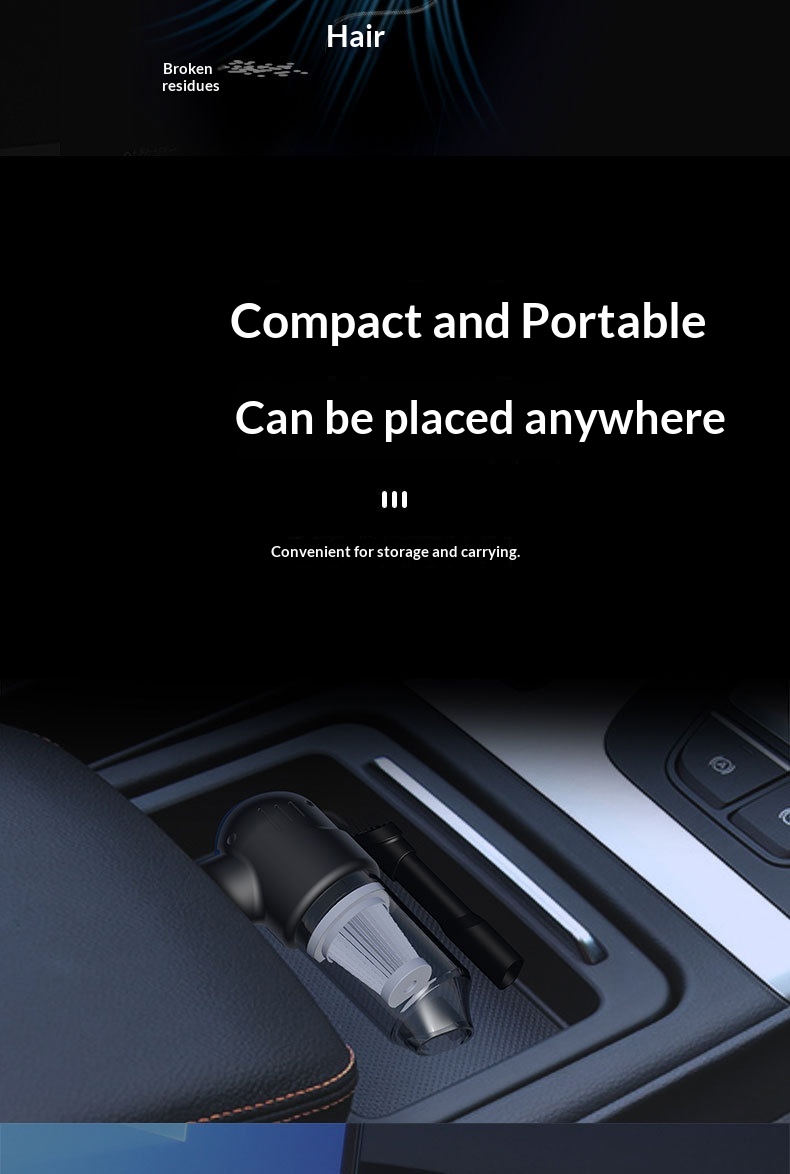 Wholesale Small Mini Handheld Portable Wireless Car Vacuum Cleaner Super Powerful_voghion.com