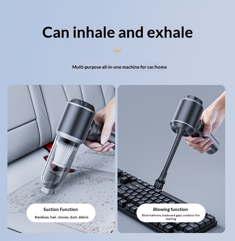 Aspirapolvere senza spazzole ad alta potenza, super potente, con tre velocità regolabili, indicatore di batteria, soffiaggio e aspirazione portatile._voghion.com