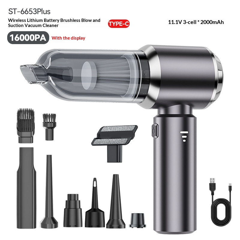 Car Vacuum Cleaner Wireless Power Display Portable High Suction Household Handheld Dust Remover Small Mini Blower_voghion.com