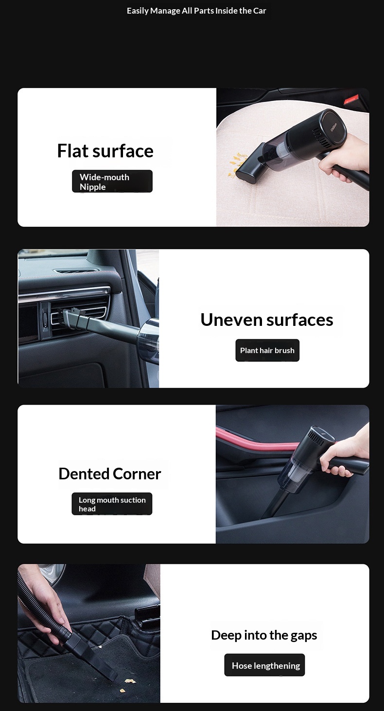 Zubehör Kabelloser Handstaubsauger mit hoher Saugkraft für kleine Autos_voghion.com