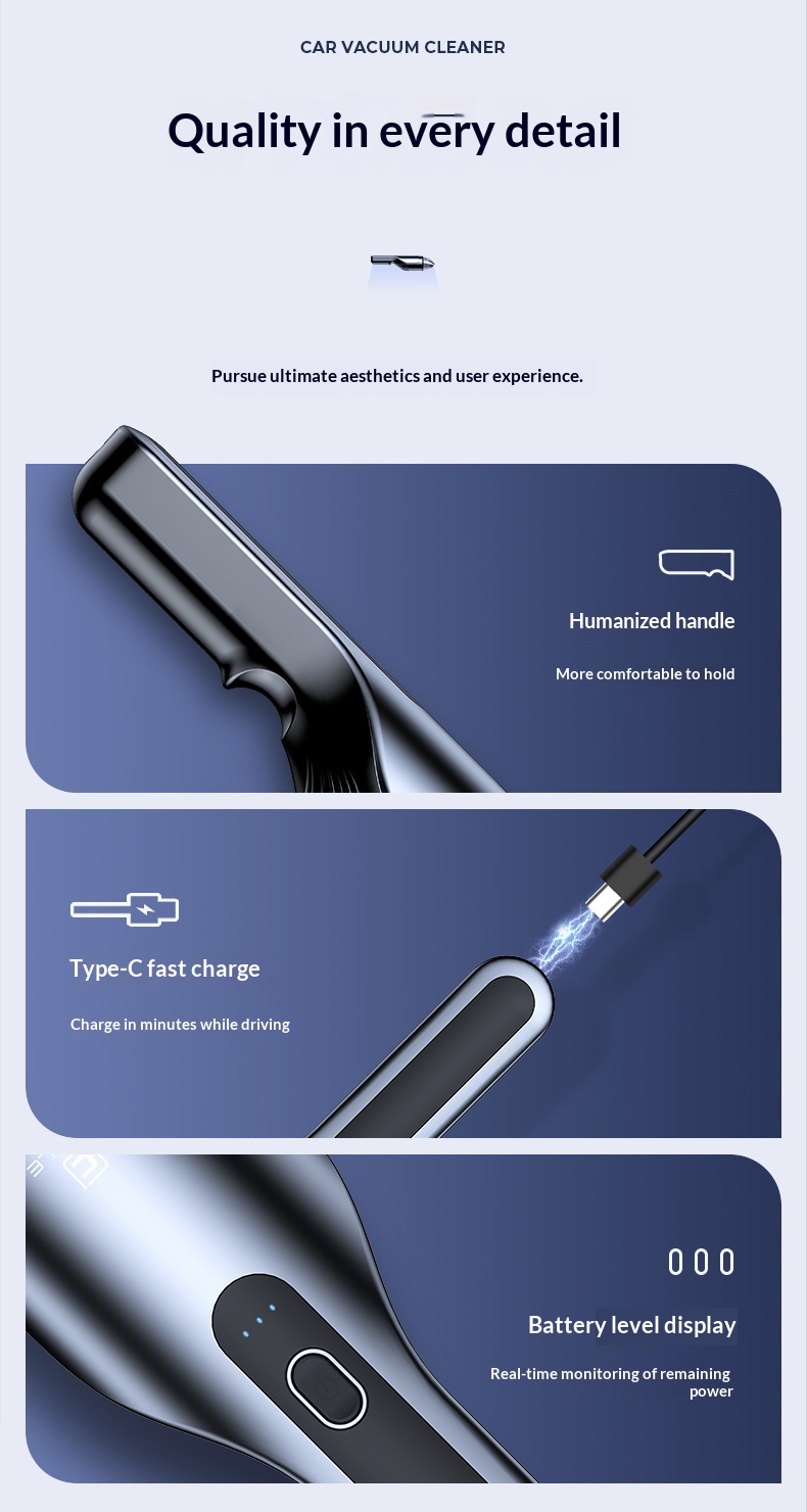 Portable Handheld Vacuum Cleaner For Car And Home High Power_voghion.com