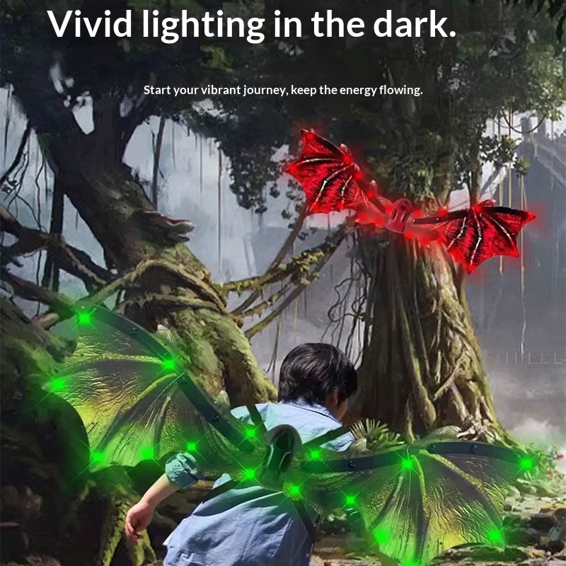 Cross-border Dinosaur Electric Butterfly Wings Children's Luminous Back Accessory Fairy Boy Toy Direct From Manufacturer_voghion.com
