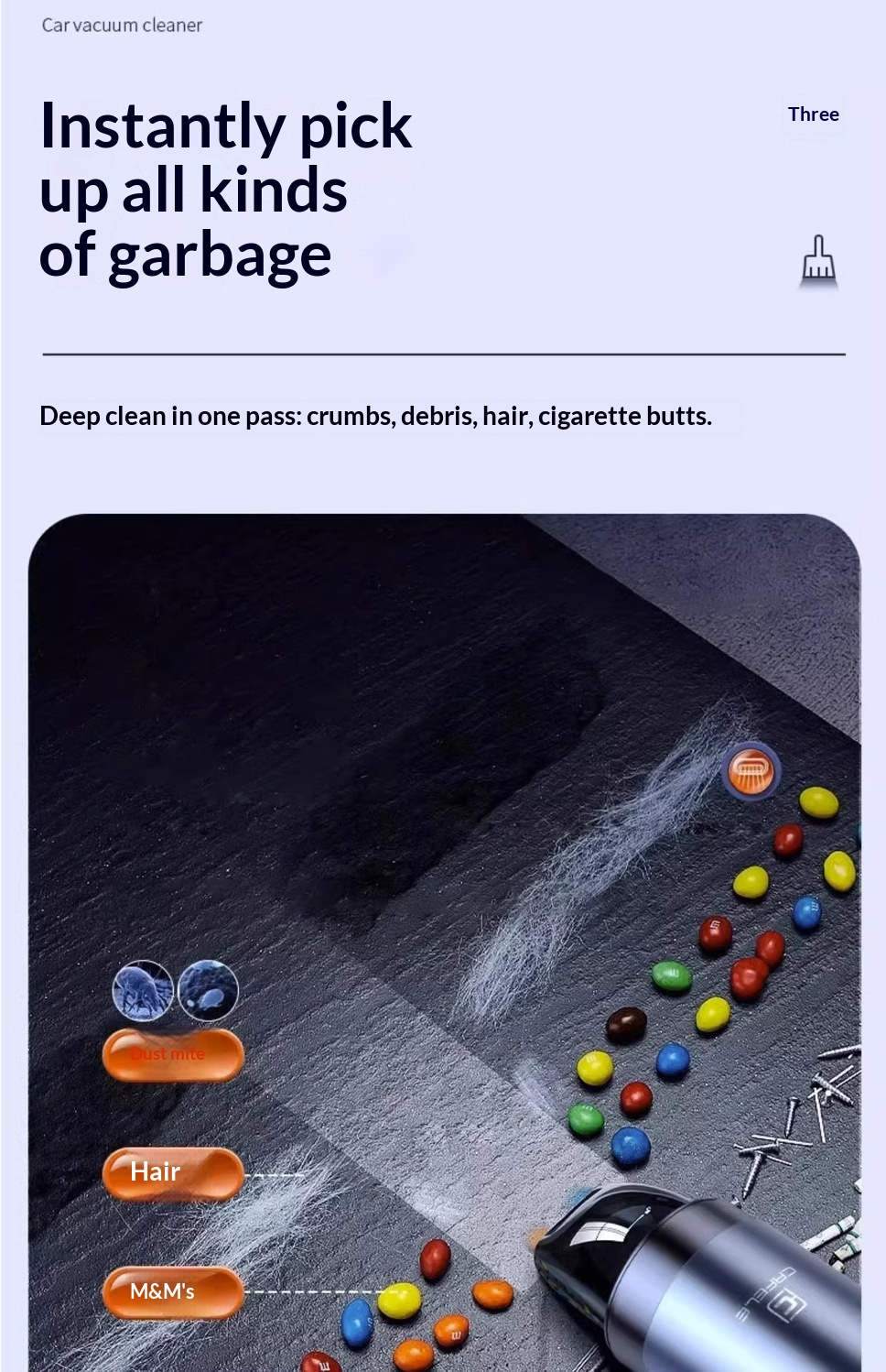 Draadloze autostofzuiger met supersterke zuigkracht en hoog vermogen, ideaal voor tweeërlei gebruik._voghion.com