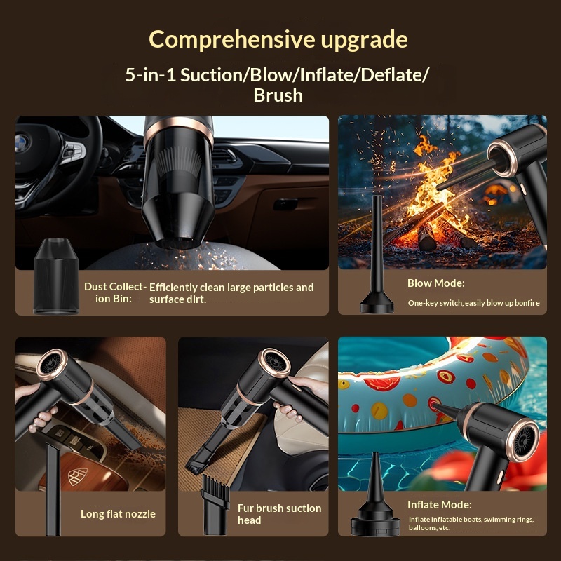 Handheld Vacuum Cleaner For Home, Strong Suction, Car-Mounted, Mini, Long Battery Life, High Suction Power, Cordless,_voghion.com