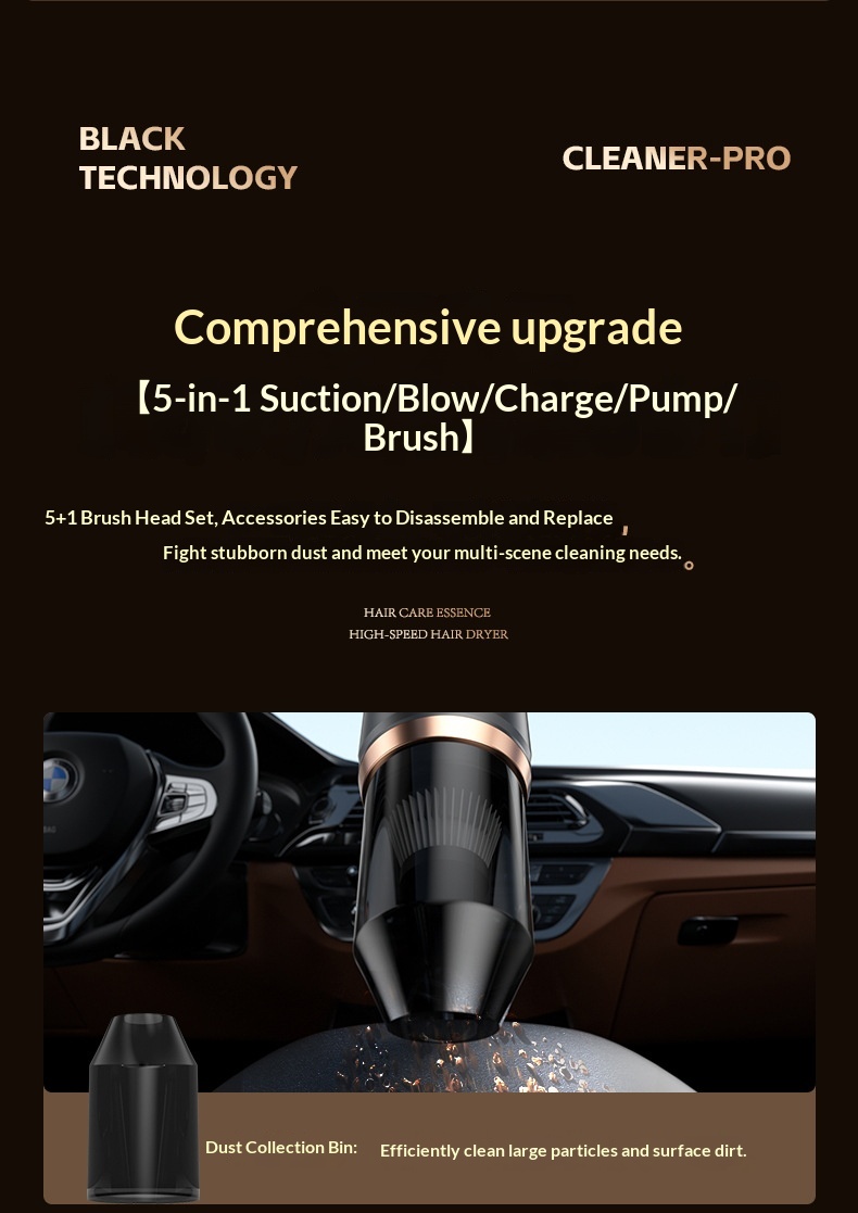 Cordless Handheld Vacuum Cleaner For Home And Car High Suction_voghion.com
