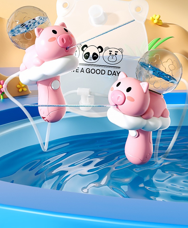 Pistola de agua automática con dibujos animados para playa_voghion.com