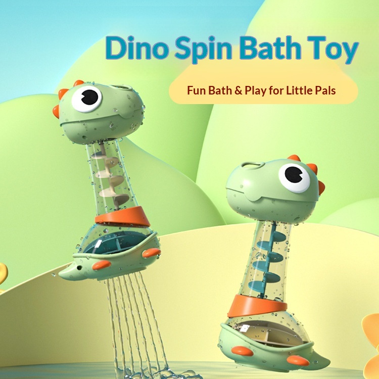 Cross-border Dinosaur Spinning Fun Children's Bathroom Baby Educational Water-Spraying Bath Toy Wholesale_voghion.com