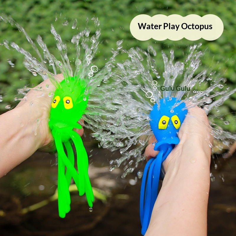 Cross-border Sponge Water-Absorbing Summer Pool Play Jellyfish Octopus Little Yellow Duck Stress Relief Toy Squeezable_voghion.com