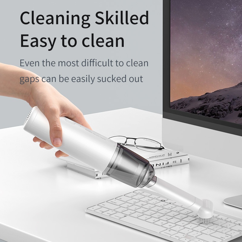 Car And Home Cleaner, Small Wireless Handheld Rechargeable High-Power Portable Mite Remover, Desktop Vacuum Cleaner_voghion.com