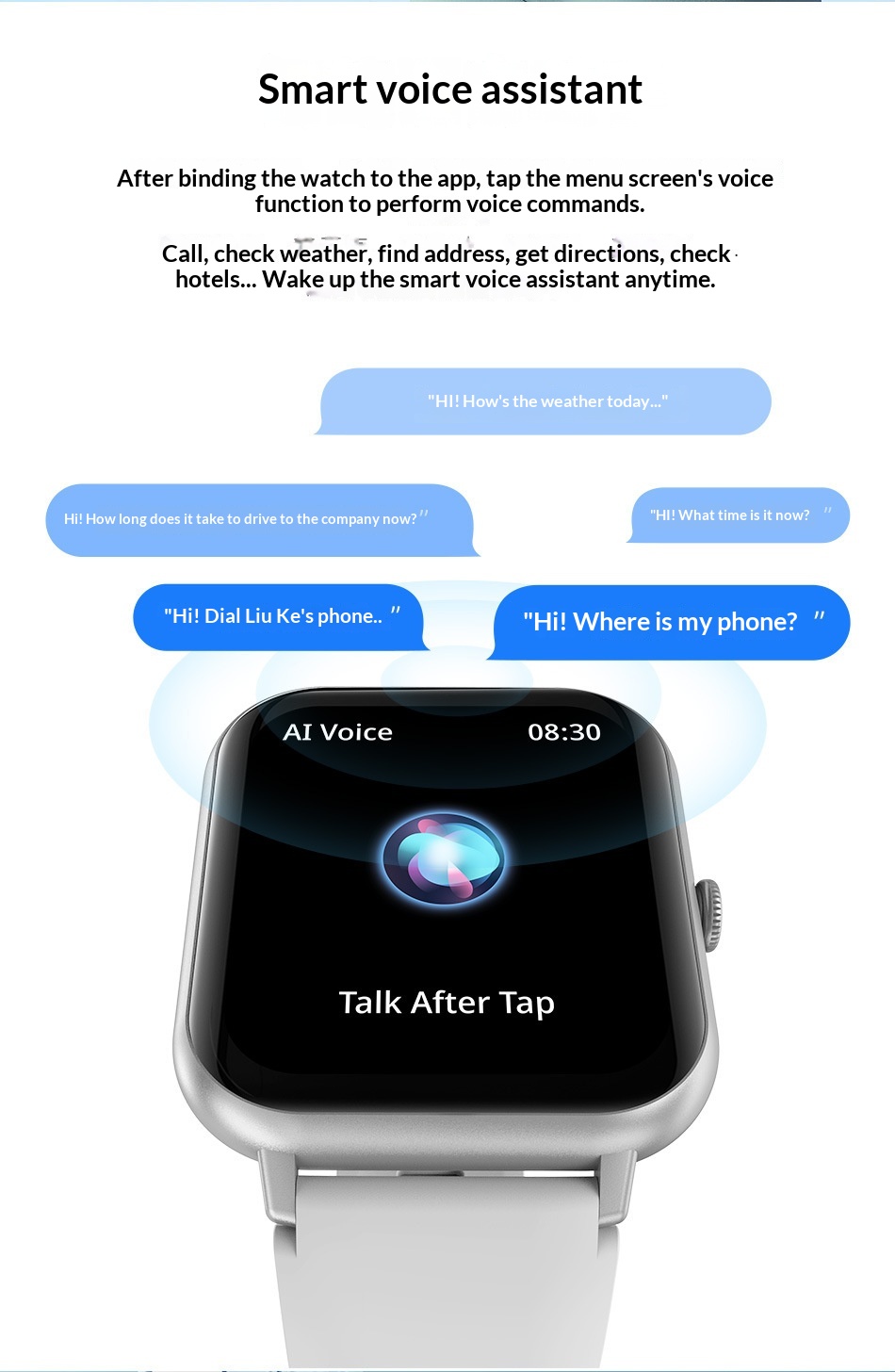 Awei H25 Smart Watch With Bluetooth Calling And Health Tracking_voghion.com
