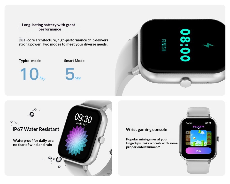 Awei H25 Smart Watch With Bluetooth Calling And Health Tracking_voghion.com