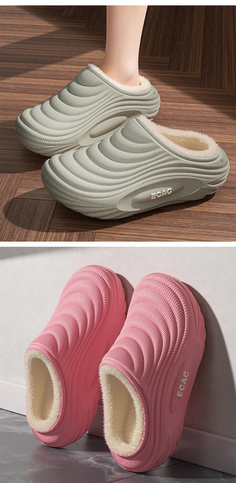 Winter Women Slippers Indoor Leather House Waterproof Warm Home Fur Slipper Male Room Plush Fuzzy Outdoors Non Slip Flat Shoes_voghion.com