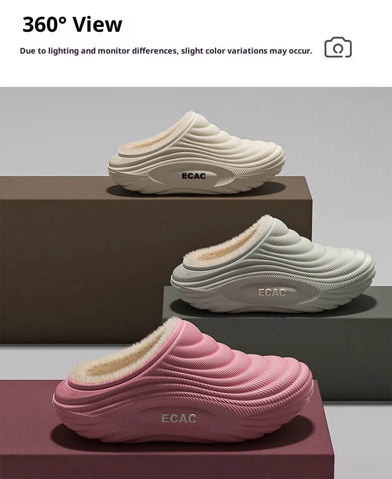 Winter Women Slippers Indoor Leather House Waterproof Warm Home Fur Slipper Male Room Plush Fuzzy Outdoors Non Slip Flat Shoes_voghion.com