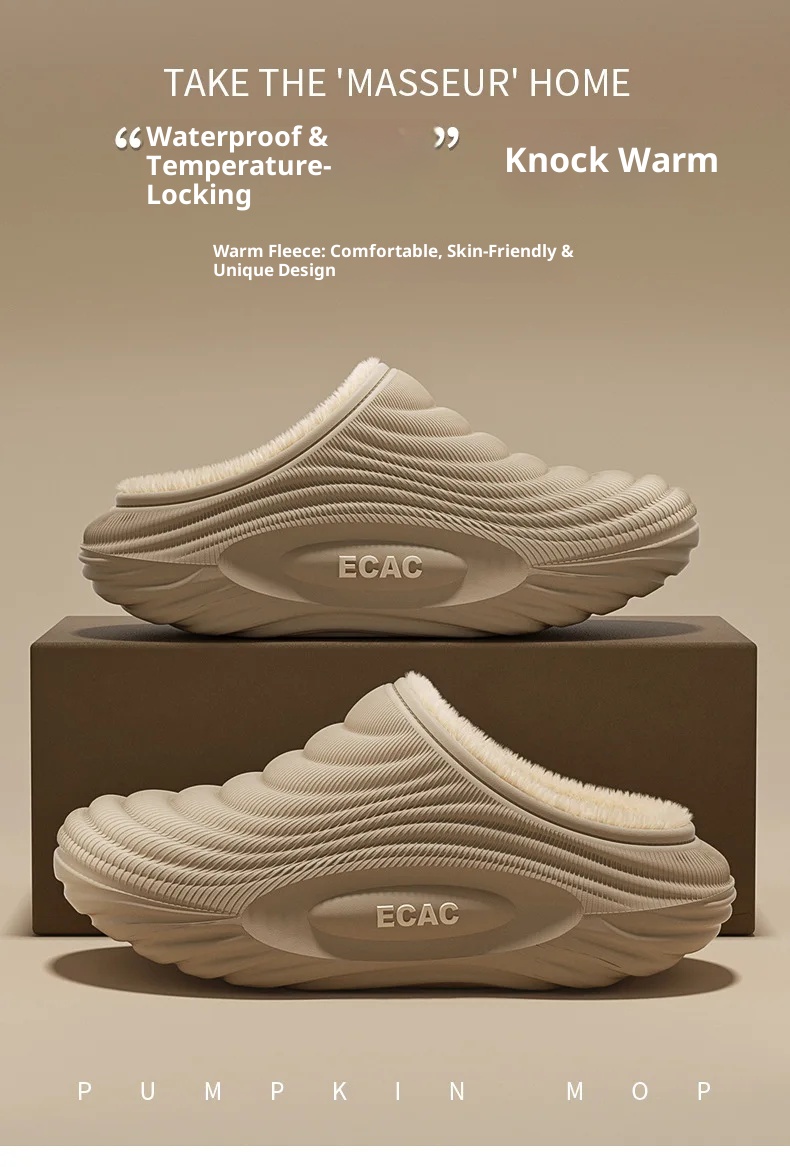 Winter Women Slippers Indoor Leather House Waterproof Warm Home Fur Slipper Male Room Plush Fuzzy Outdoors Non Slip Flat Shoes_voghion.com