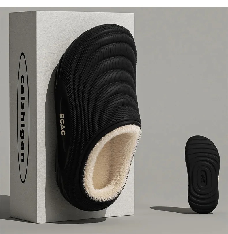 Winter Women Slippers Indoor Leather House Waterproof Warm Home Fur Slipper Male Room Plush Fuzzy Outdoors Non Slip Flat Shoes_voghion.com