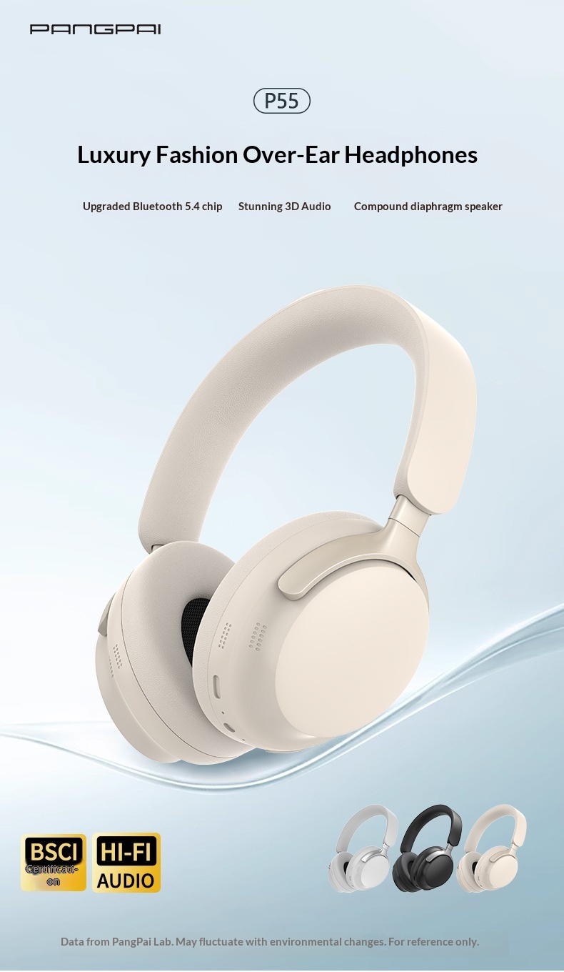 Neue Bosee/P55 ULTRA Kopfhörer mit 3D-Stereo-Ohrpolstern, kabelloser Geräuschunterdrückung und Bluetooth für den Außenbereich, Geschenkidee_voghion.com