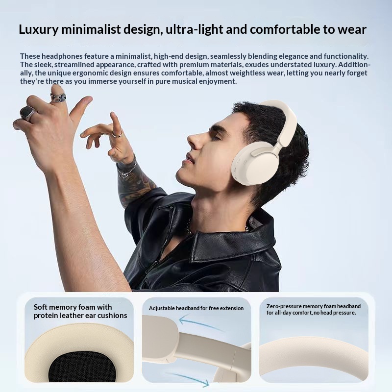 Neue Bosee/P55 ULTRA Kopfhörer mit 3D-Stereo-Ohrpolstern, kabelloser Geräuschunterdrückung und Bluetooth für den Außenbereich, Geschenkidee_voghion.com