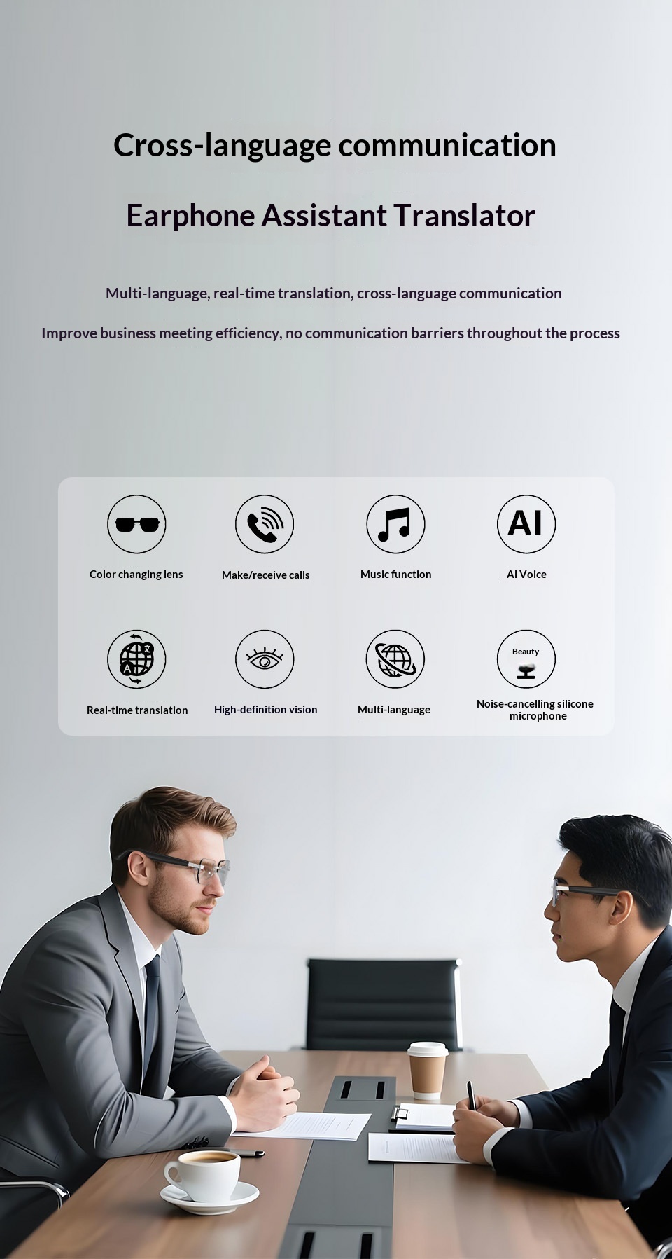 Smart Glasses Frameless Myopia Presbyopia Bluetooth Audio Color Changing Smart Glasses_voghion.com