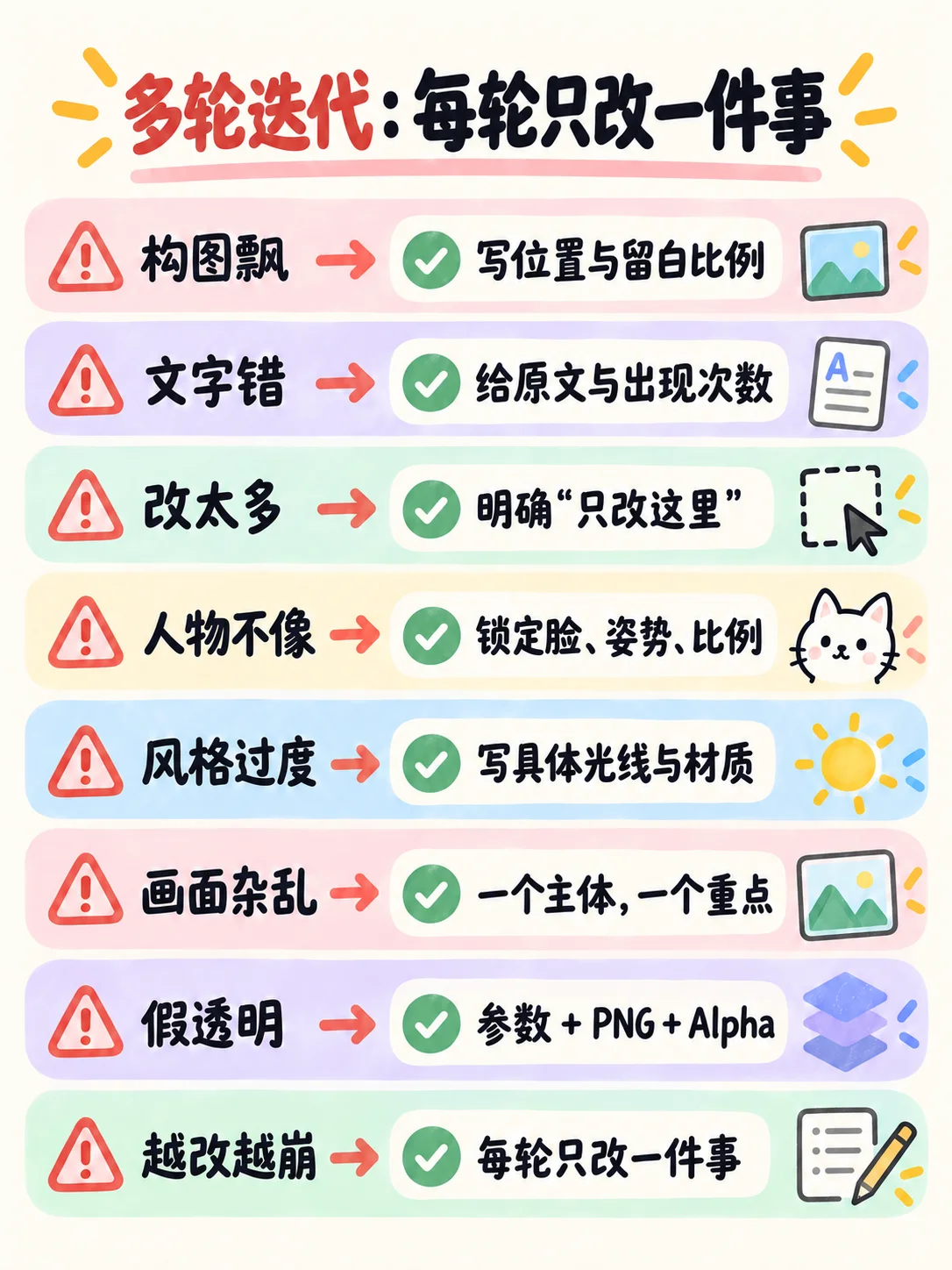 AI商品图单变量迭代编辑示例