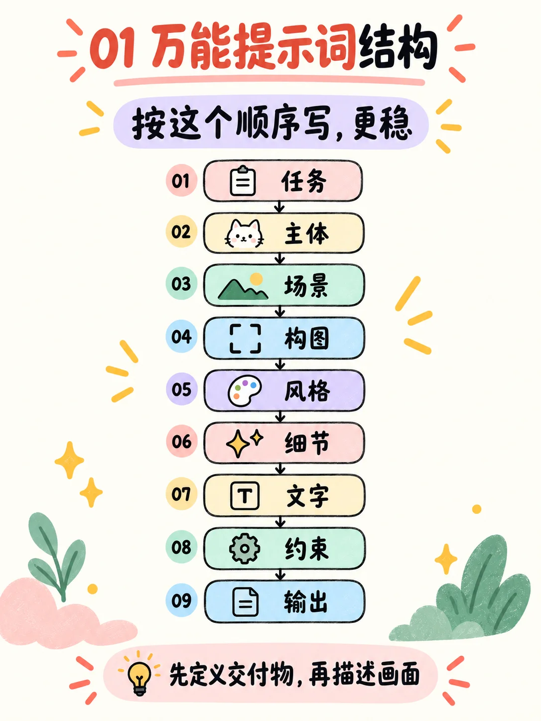 AI商品图万能提示词结构示例